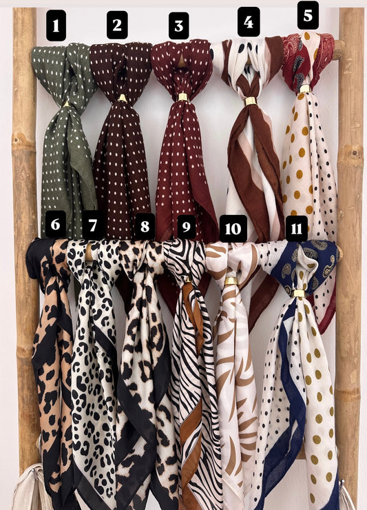 Lenços de padrão.