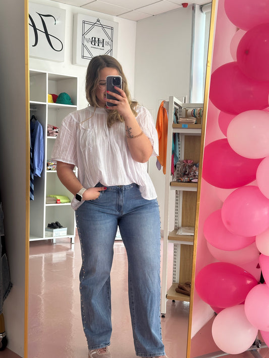 Calça estrela rosa