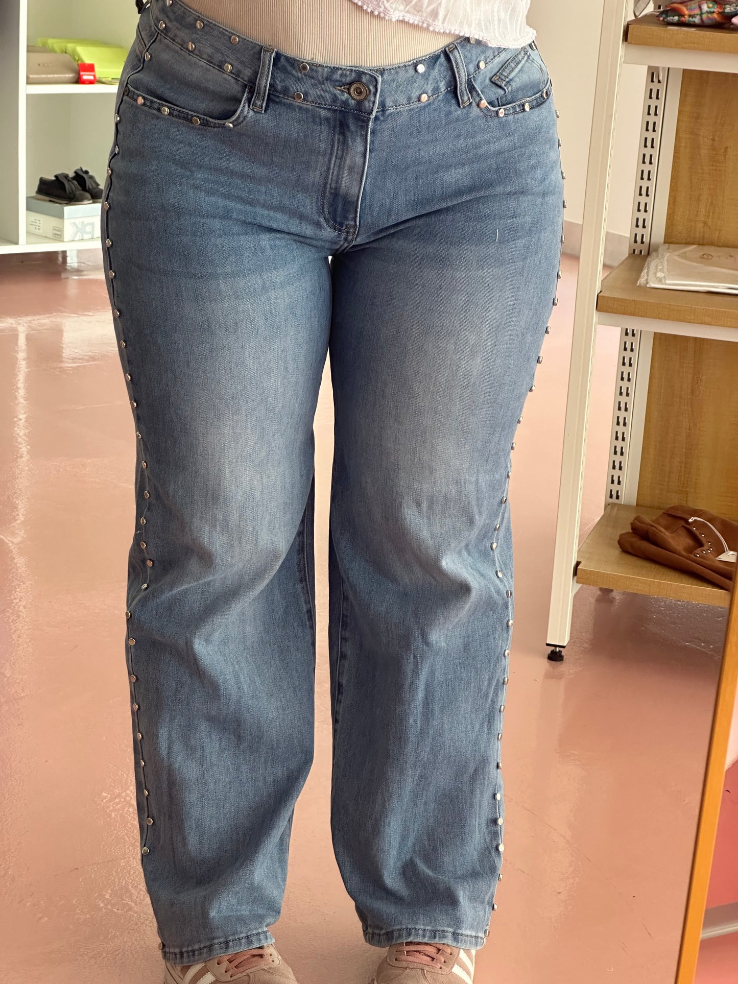 Calça estrela rosa