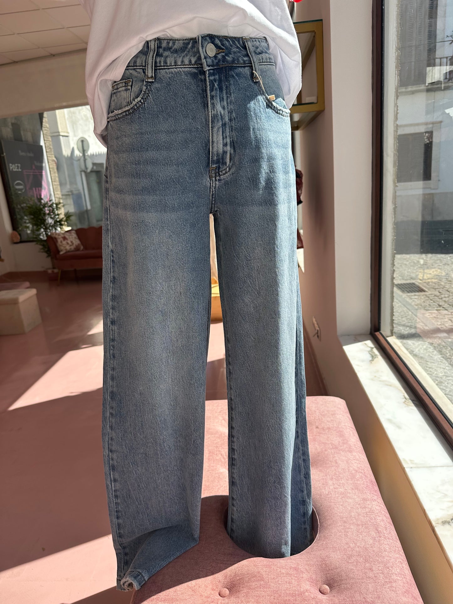 Calça wide leg