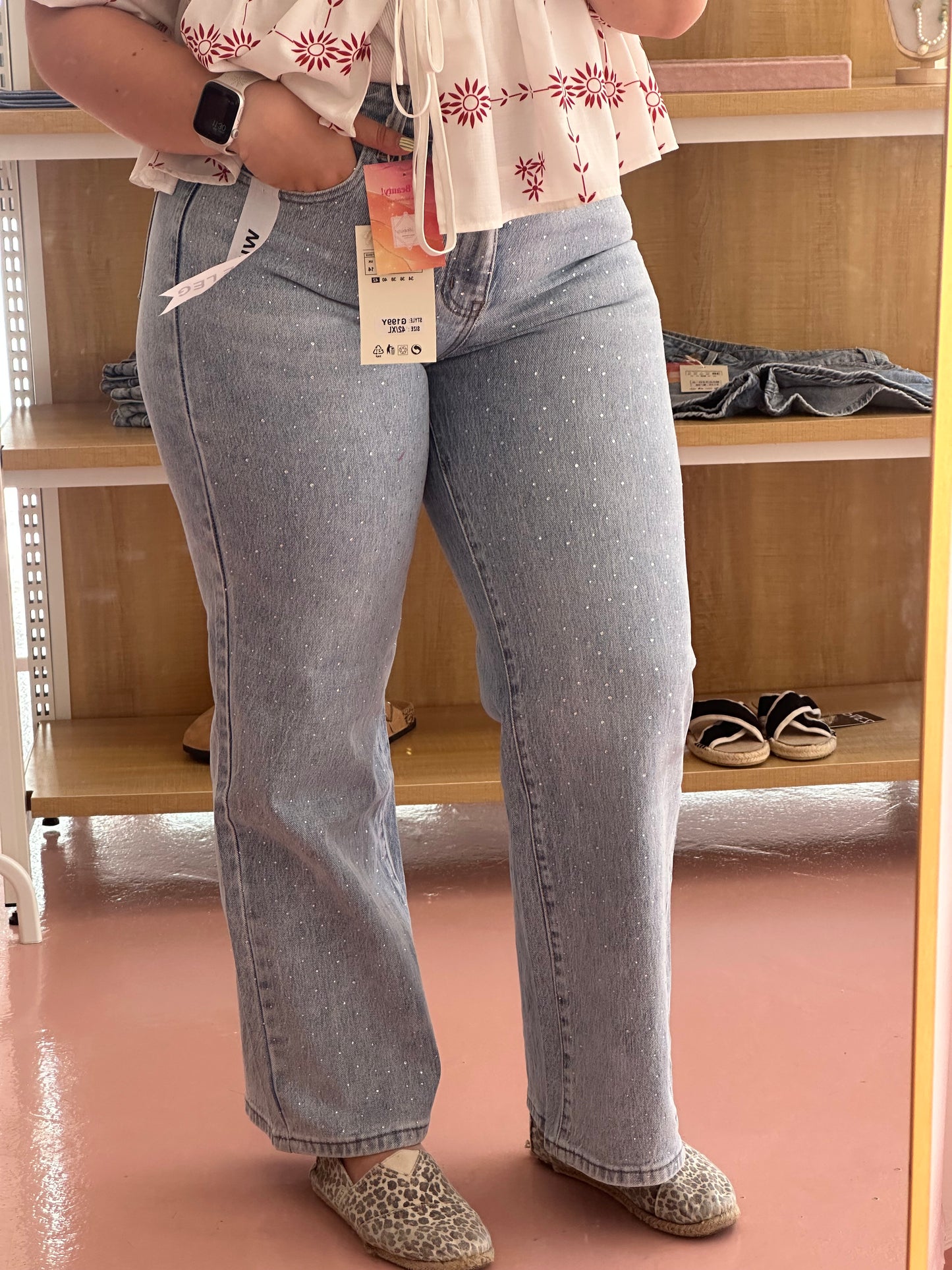 Calça de brilho