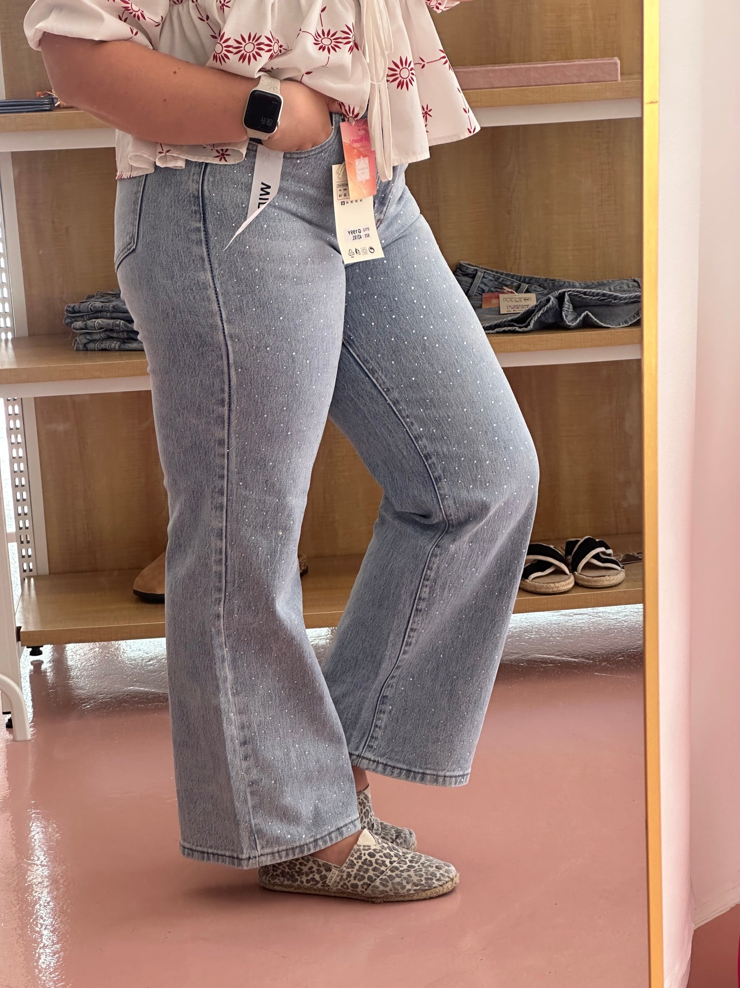 Calça de brilho