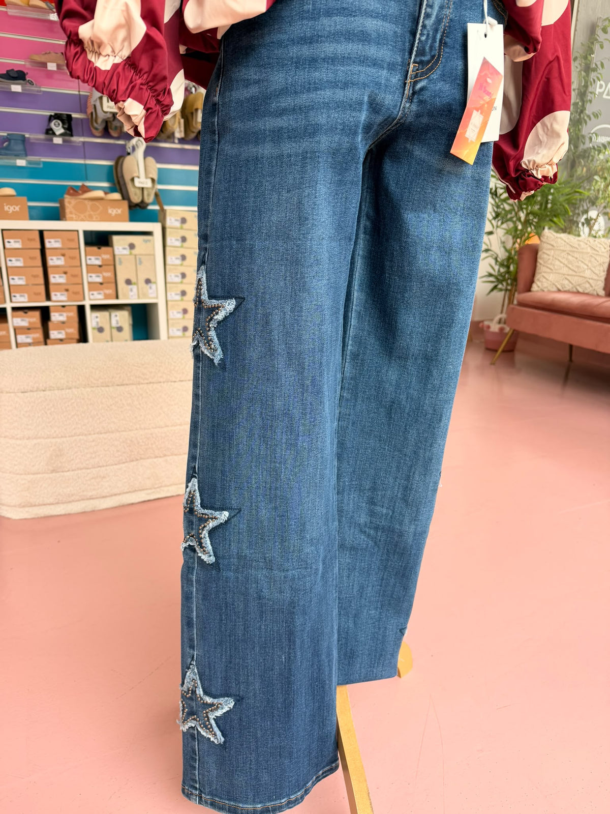 Calça Estrelas e Tachas