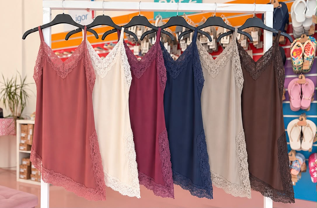 top acetinado renda (alças)